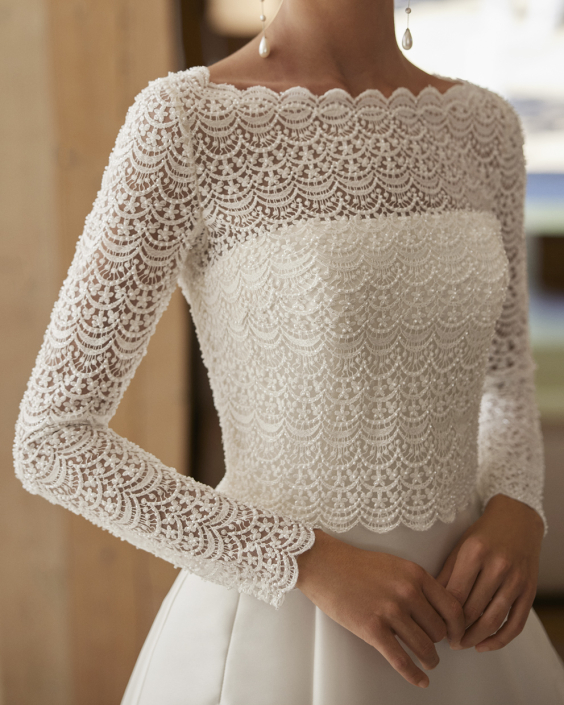 Over top £545 Rosa Clara top available at The Little Bridal Boutique