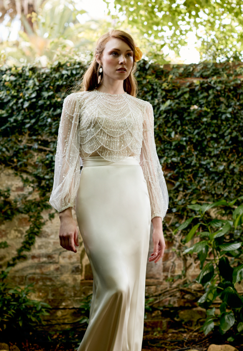 Casey topper by Catherine Deane available at The Little Bridal Boutique