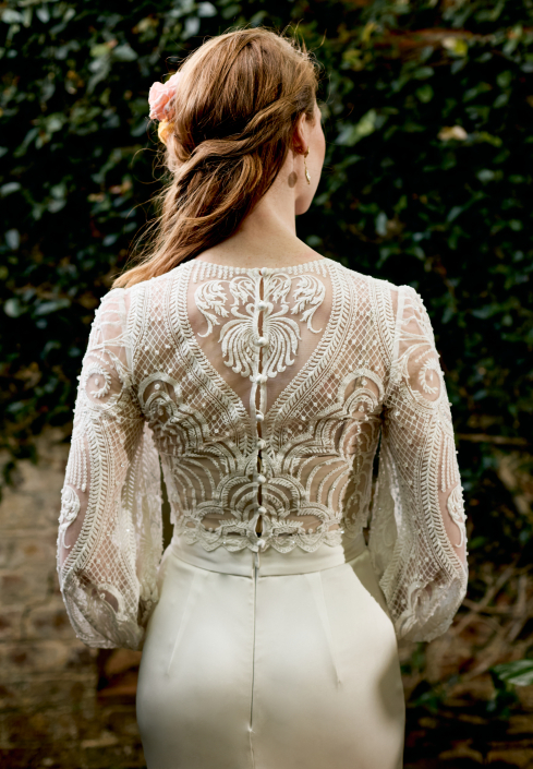 Coline topper by Catherine Deane, available at The Little Bridal Boutique