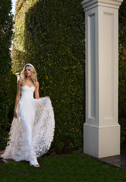 Daffodil overskirt by Catherine Deane at The Little Bridal Boutique
