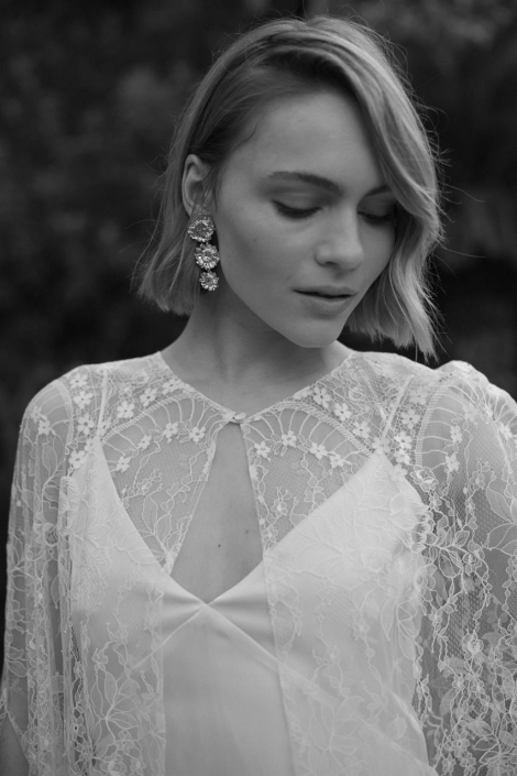 Rembo Pivoine cape available at The Little Bridal Boutique