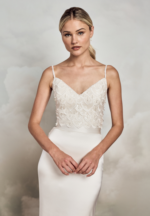 Deane top £695 Deane top by Catherine Deane at The Little Bridal Boutique