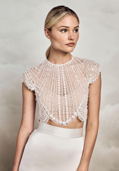 Devyn top £745 Devyn top by Catherine Deane at The Little Bridal Boutique