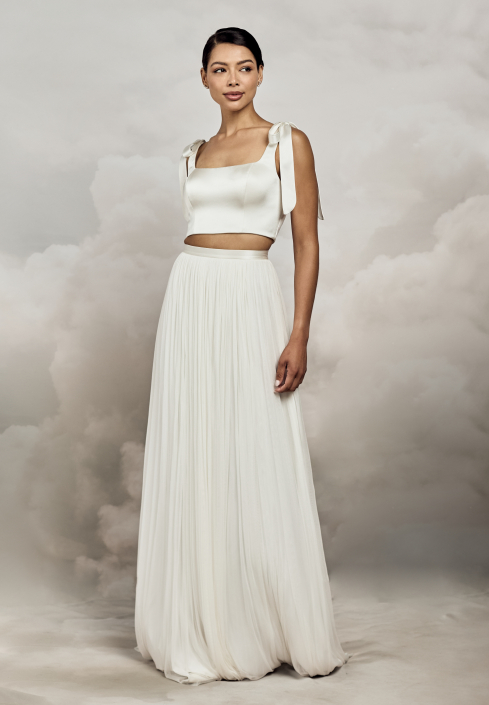 Daisy Bodice by Catherine Deane shown with Anika Skirt