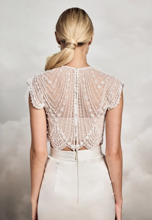 Devyn topper by Catherine Deane at The Little Bridal Boutique