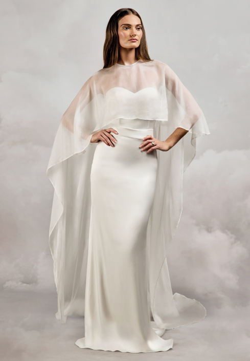 Francie Cape £395 Francie by Catherine Deane at The Little Bridal Boutique